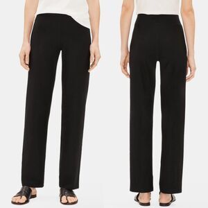 Eileen Fisher Women’s System Washable Stretch Crepe Straight Pant Black